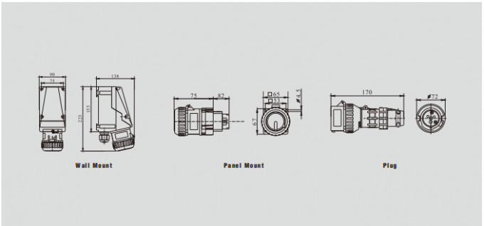IP65 Atex Certified Explosion Proof Plug and Socket 220VAC Industrial ...