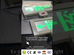 ATEX Explosion-Proof Emergency Exit sign Light RoHS approved for hazardous Zone1 Div1 OEM available