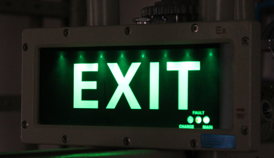 High Light Output Class 1 Div 2 Emergency Lighting 3 W Ex-proof Exit Sign For Hazardous Environments