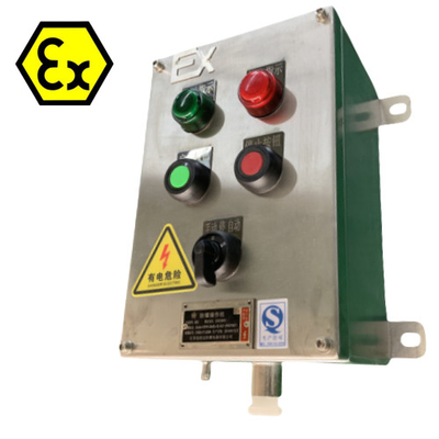 ATEX Stainless Steel Control Stations IP66 Exd Flameproof Control Panels with Explosion Proof Cable Port 10A