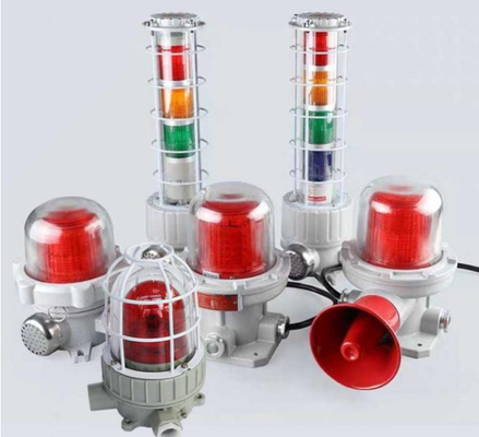 Waterproof Explosion Proof Led Light Alarm Audible And Visual Alarm  5-40W 180DB with 150 times/min