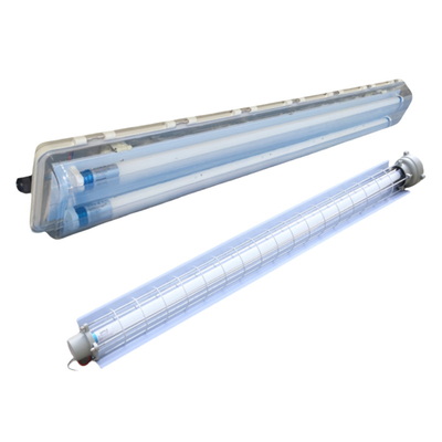 Ex Proof Flameproof Fluorescent Linear Lighting Fixture - IP66 - Corrosion Resistant 54watt ceiling flange pendant mount