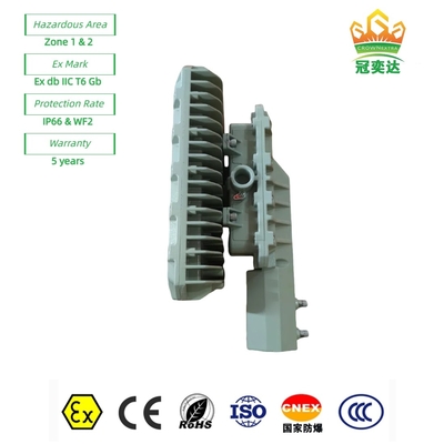ATEX rated ExProof Street LED Lights WF2 IP66 CREE beads For Zone 1 Oilfield/Marine 180lm/w 295≤V