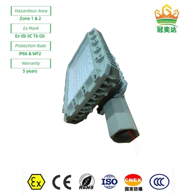 ATEX rated ExProof Street LED Lights WF2 IP66 CREE beads For Zone 1 Oilfield/Marine 180lm/w 295≤V