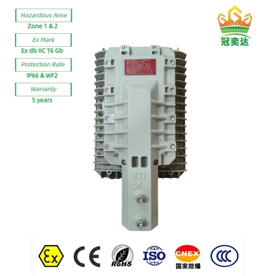 ATEX rated ExProof Street LED Lights WF2 IP66 CREE beads For Zone 1 Oilfield/Marine 180lm/w 295≤V