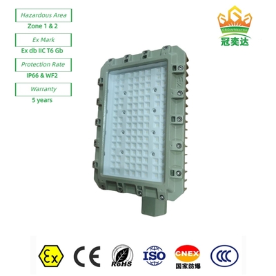 ATEX rated ExProof Street LED Lights WF2 IP66 CREE beads For Zone 1 Oilfield/Marine 180lm/w 295≤V