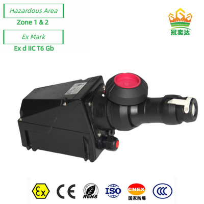Rugged Explosion Proof Socket With Brass Contact For Industry Zone
