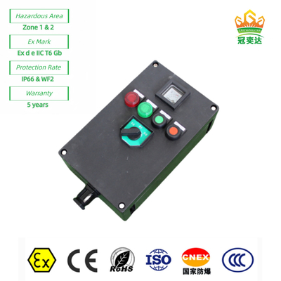 Exproof Flameproof ATEX Control station for petrochemical industrial light Hanging Vertical Mount 380Vac