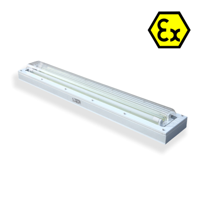 Exproof ATEX Linear Fluorescent Light Flameproof Dust/Waterproof for hazardous zone 1 2 Oil Gas 100lm/watt