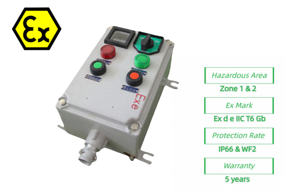 Ex D E Explosion-proof Flameproof Control Station Panels IP66 Hanging Vertical Aluminum 2mm