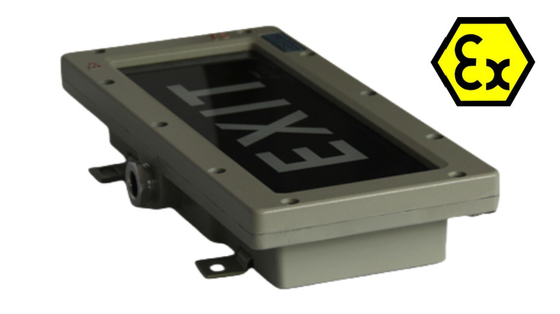 Explosion Proof Emergency Exit Light Flameproof IECEx rated Ex d IIC for industrial Zone 1 Zone 21 Hazardous Areas