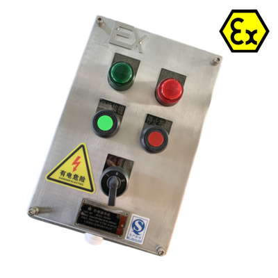 ATEX Stainless Steel Control Stations IP66 Exd Flameproof Control Panels with Explosion Proof Cable Port 10A
