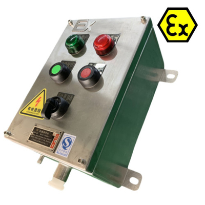 ATEX Stainless Steel Control Stations IP66 Exd Flameproof Control Panels with Explosion Proof Cable Port 10A