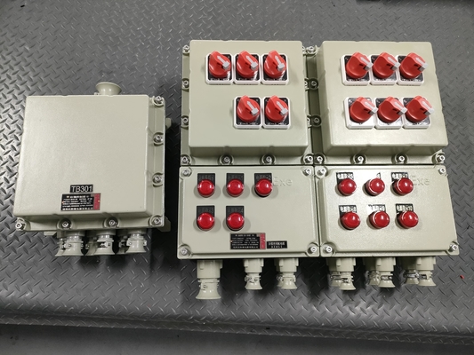 Customized IP66 ExD IIC T6 Gb Aluminium Vertical Hanging Cable Entry Electrical Control Panel