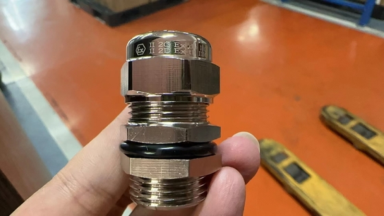 IP68 Silver Plated Metric ISO Brass Cable Gland for 6-12mm Cable Diameter