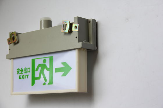Aluminum 220VAC 100lm/w Explosion Proof Emergency Lamp Exit Signs 3w With Atex Exit Sign Light