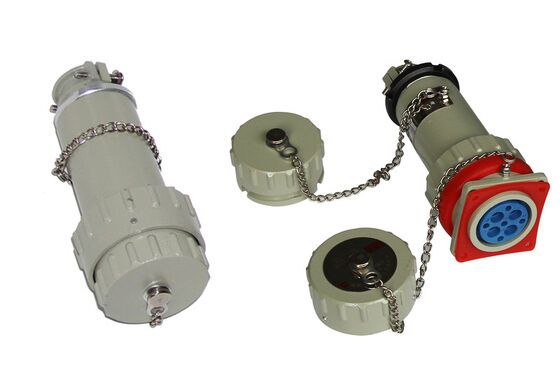 IP66 Protection Level Explosion Proof Plug and Socket Rated Current 63A Featuring Brass Coating Silver Core Suitable for Hazardous Environments