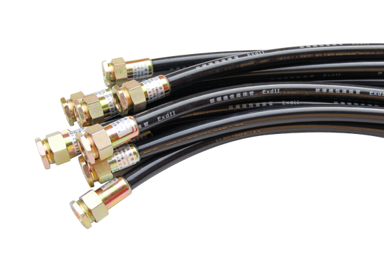 IP65 Certificated Anti-Corrosion Braided Rubber Electrical Pipe Fitting Explosion Proof Flexible Conduit for Hazardous Location