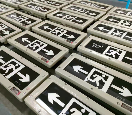 Aluminum 220VAC 100lm/w Explosion Proof Emergency Lamp Exit Signs 3w With Atex Exit Sign Light